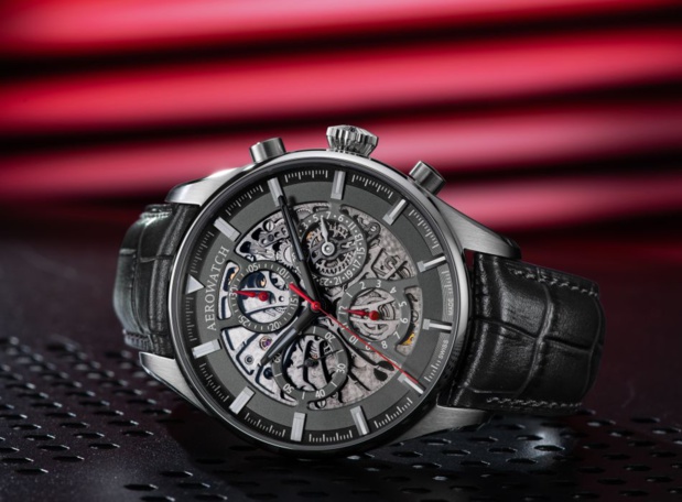 Aérowatch "Les Grandes Classiques" : chronographe en version semi-squelette