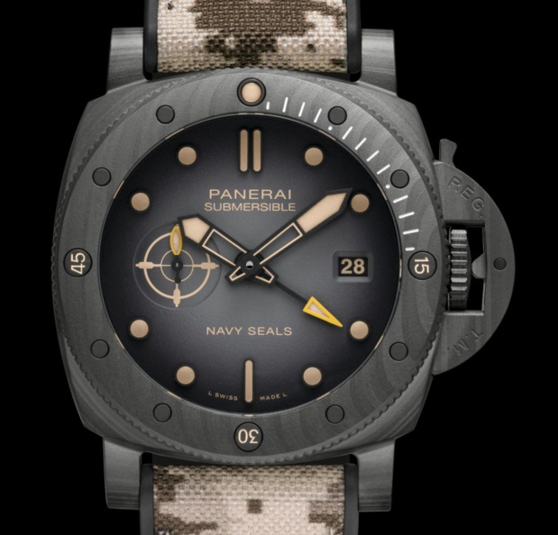 Panerai Submersible QuarantaQuattro GMT Navy Seals Carbotech