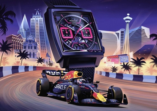 TAG Heuer Monaco Las Vegas : la force du rose