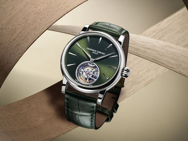 Frederique Constant Classic Tourbillon Manufacture : 150 exemplaires en acier avec cadran vert