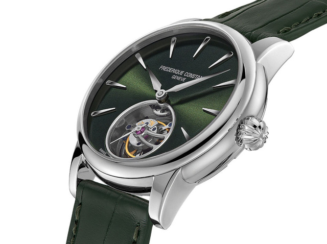 Frederique Constant Classic Tourbillon Manufacture : 150 exemplaires en acier avec cadran vert