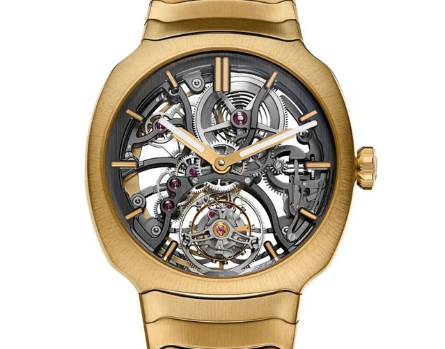 Moser Streamliner Tourbillon Skeleton édition boutique en or jaune