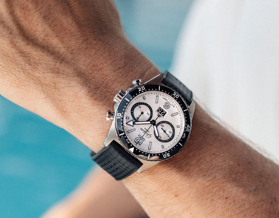 Glashütte Original chronographe SeaQ : le temps en noir et blanc