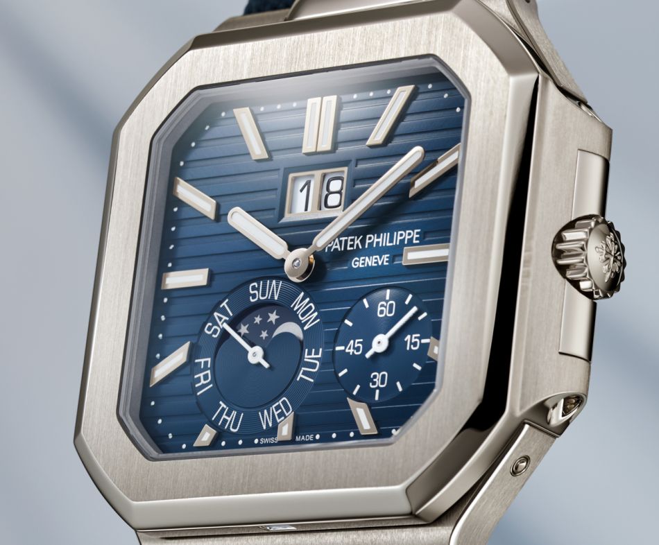 Patek Philippe Cubitus en platine avec grande date, jour et phases de Lune