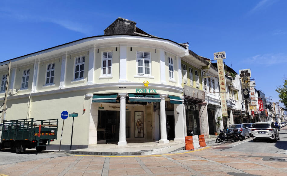 Penang : une boutique Rolex au style coloniale au coeur de George Town