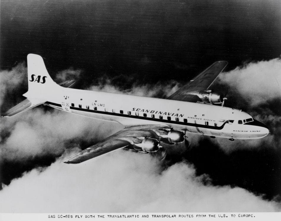 Type of aircraft used on the Premiere Tour 1954 DC-6B_credit @SAS - Scandinavian Airlines