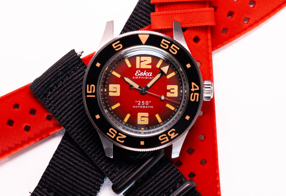 Eska Amphibian "250" Red Viper : nouvelle série limitée à 136 exemplaires avec cadran rouge fumé