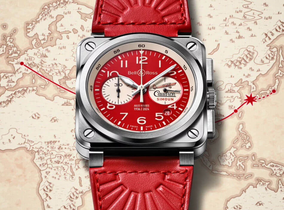 Bell & Ross : un chrono BR03-94 Les Ailes rouges en hommage au vol Paris-Tokyo d'André Japy en 1936