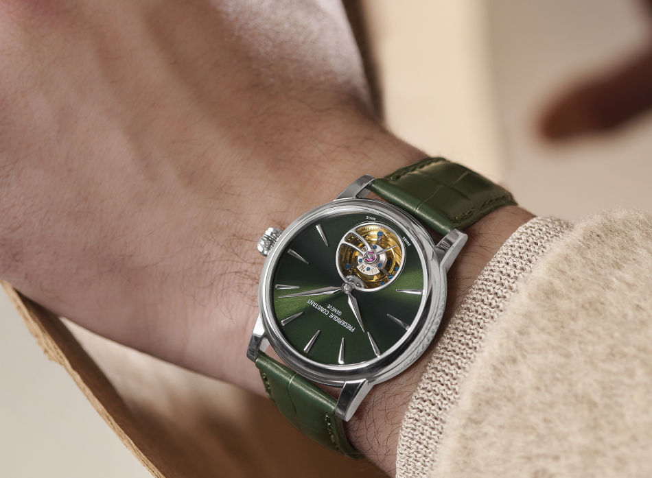 Frederique Constant Classic Tourbillon Manufacture : 150 exemplaires en acier avec cadran vert