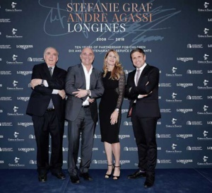 Longines : des montres aux enchères au profit des associations de Stephie Graff et Andre Agassi