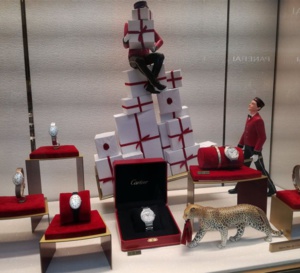 Cartier : les plus belles vitrines horlogères de Noël