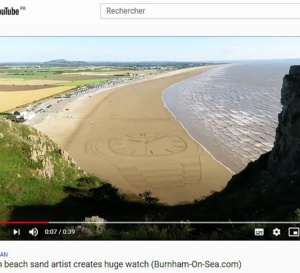 Angleterre : l'artiste Simon Beck créé une Nautilus dans le sable !