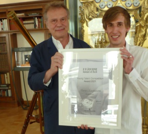 Young Talent Competition : remise du prix à Mario Scarpatetti à Genève