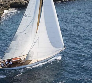 Panerai Transat Classique : sept hommes et le voilier The Blue Peter au départ de cette régate