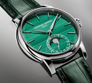 Frederique Constant Classic Moonphase Date Manufacture : 36 exemplaires en or blanc et cadran malachite