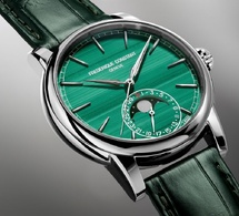 Frederique Constant Classic Moonphase Date Manufacture : 36 exemplaires en or blanc et cadran malachite